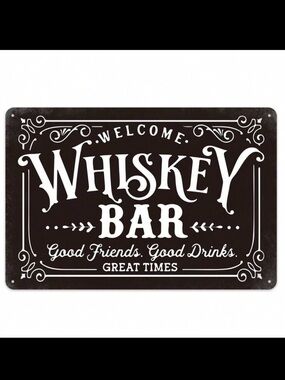 Whiskey Bar Metal Decor NEW 🏷️